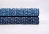 Vintage Trellis Print  -  Washed Cotton Denim Chambray Fabric-20998
