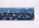 Allover Sprig Print -  Washed Cotton Denim Chambray Fabric - 20996