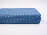 Small Polka Dot Print -  Washed Cotton Denim Chambray Fabric-20995