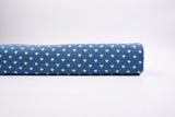 Heart Dot Print -  Washed Cotton Denim Chambray Fabric-20995