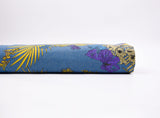 Tropical Botanical Floral  Print -  Washed Cotton Denim Chambray Fabric-20993