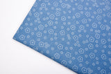 Doodle Petals Print -  Washed Cotton Denim Chambray Fabric-20999