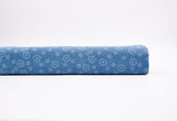 Doodle Petals Print -  Washed Cotton Denim Chambray Fabric-20999