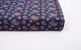 Petite Vintage Rose  Print -  Washed Cotton Denim Chambray Fabric-20993