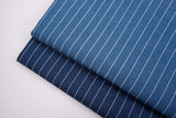 Pin Stripe Print  -  Washed Cotton Denim Chambray Fabric-20994
