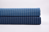 Pin Stripe Print  -  Washed Cotton Denim Chambray Fabric-20994