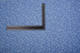Doodle Petals Print -  Washed Cotton Denim Chambray Fabric-20999