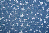 Allover Sprig Print -  Washed Cotton Denim Chambray Fabric - 20996