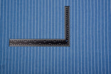 Pin Stripe Print  -  Washed Cotton Denim Chambray Fabric-20994