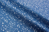 Heritage Vine Print -  Washed Cotton Denim Chambray Fabric-20997
