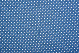 Polka Dot Print -  Washed Cotton Denim Chambray Fabric-20995