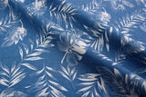 Summer Island Print -  Washed Cotton Denim Chambray Fabric-20998