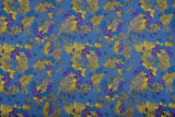 Tropical Botanical Floral  Print -  Washed Cotton Denim Chambray Fabric-20993