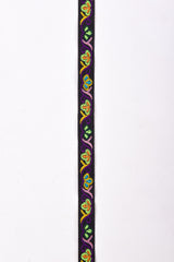 13mm Ethnic Boho Floral Jacquard Woven Webbing Trim