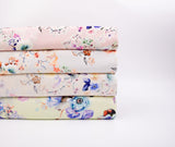 Bamboo Viscose Blend Stretch Woven Fabric – Watercolour Chintz Floral Print- 7068/0196