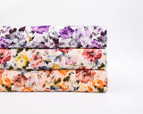 Bamboo Viscose Blend Stretch Woven Fabric – Blurred Watercolour Floral Print- 7068/8977