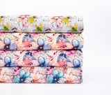 Bamboo Viscose Blend Stretch Woven Fabric – Painterly Wildflower Print 7068/6281