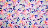 Bamboo Viscose Blend Stretch Woven Fabric – Intricate Multicoloured Floral Print- 7068/7363