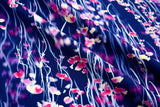 Bamboo Viscose Blend Stretch Woven Fabric – Vertical Vine Stripe Print- 7068/9128