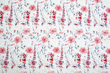 Bamboo Viscose Blend Stretch Woven Fabric – Watercolour Eucalyptus Print 7068/1444