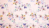 Bamboo Viscose Blend Stretch Woven Fabric – Watercolour Chintz Floral Print- 7068/0196