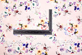 Bamboo Viscose Blend Stretch Woven Fabric – Watercolour Chintz Floral Print- 7068/0196
