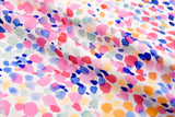 Bamboo Viscose Blend Stretch Woven Fabric – Watercolour Confetti Dot Print - 7068/5555