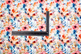 Bamboo Viscose Blend Stretch Woven Fabric – Painterly Wildflower Print 7068/6281