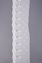 Scattered Floral Cotton Eyelet Embroidery Trim - 3