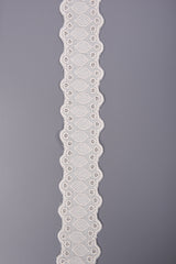 Geometric Diamond Cotton Eyelet Trim – Scalloped Embroidery–  9