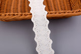 Geometric Diamond Cotton Eyelet Trim – Scalloped Embroidery–  9