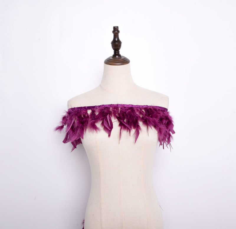 Rooster Feather Fringe Ribbon