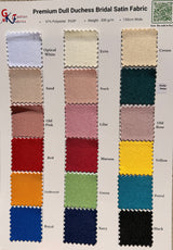 Premium Dull Duchess Bridal Stretch Satin Woven Fabric