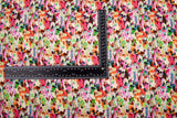 23 Momme Stretch Bamboo Silk Blend Fabric – Artistic Terrazzo Abstract Print - 7247