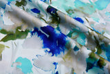 23 Momme Stretch Bamboo Silk Blend Fabric – Poppy Meadow Floral Print - 7247