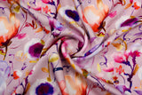 23 Momme Stretch Bamboo Silk Blend Fabric – Willow-Leaf Vines Watercolor Floral Print - 7247 (Copy)