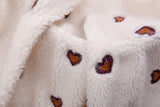 Embroidered Plush Sherpa Fleece Fabric -8055