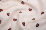 Embroidered Plush Sherpa Fleece Fabric -8055