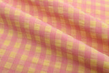 Premium Medium Seersucker Gingham Check Fabric – 8152