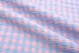 Premium Medium Seersucker Gingham Check Fabric – 8152