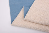 19.oz Denim Teddy Sherpa Bonded Double Faced Fabric