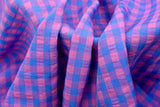 Premium Medium Seersucker Gingham Check Fabric – 8152