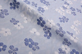 Silk Blend Midnight Daisy Meadow Brocade Jacquard Floral Textured Couture Fabric