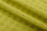 Dyed 100 % Cotton Lawn Daisy Dots Eyelet Embroidery Fabric