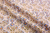 100% Cotton Loom Line Geometric Flora Mosaic Print Fabric – 8392