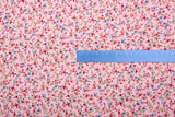 100% Cotton Loom Line Bell Bud Floral Pattern Print Fabric–  8366