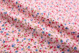 100% Cotton Loom Line Bell Bud Floral Pattern Print Fabric–  8366