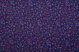 100% Cotton Loom Line Bell Bud Floral Pattern Print Fabric–  8366