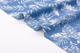 Summer Island Print -  Washed Cotton Denim Chambray Fabric-20998