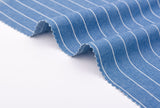 Pin Stripe Print  -  Washed Cotton Denim Chambray Fabric-20994